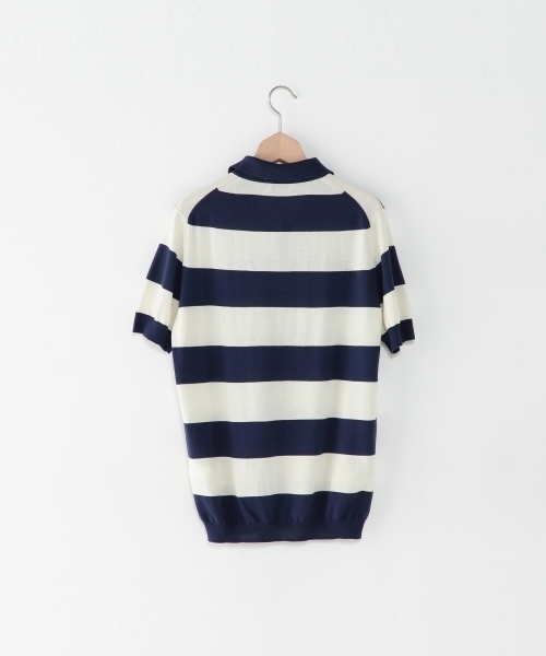 BEAUTY&YOUTH UNITED ARROWS（ビューティーアンドユースユナイテッドアローズ）の「＜steven alan＞14G BOR POLO KNIT/ﾎﾟﾛｼｬﾂ（ポロシャツ・メンズ・ネイビー・MEDIUM/SMALL/LARGE/X-LARGE）」の2枚目の写真