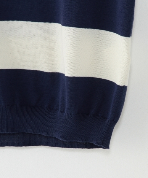 BEAUTY&YOUTH UNITED ARROWS（ビューティーアンドユースユナイテッドアローズ）の「＜steven alan＞14G BOR POLO KNIT/ﾎﾟﾛｼｬﾂ（ポロシャツ・メンズ・ネイビー・MEDIUM/SMALL/LARGE/X-LARGE）」の5枚目の写真