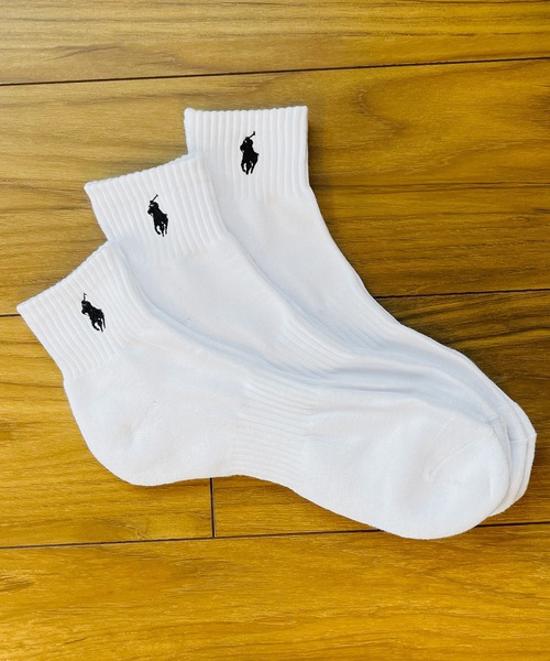 POLO RALPH LAUREN(ポロ ラルフ ローレン)の「【POLO RALPH LAUREN/ポロ ラルフローレン】メンズ ショート ソックス 靴下 3足セット 2009-004(ソックス/靴下・メンズ・ホワイト/マルチ/ホワイト系その他/その他/ホワイト系その他2/ネイビー/ブラック/ホワイト系その他3/ブラック系その他/その他1/その他2/その他3/ブラック系/その他4/ホワイト系/ブラック系その他2/ホワイト系その他4・L 25cm~27cm)」の4枚目の写真