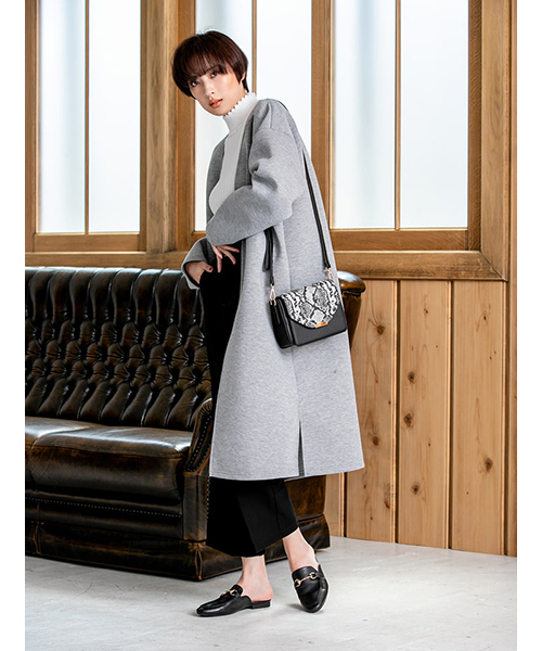 fifth（フィフス）の「フラップ2wayカバーショルダーバッグ（ショルダーバッグ・レディース・ブラック/ベージュ・FREE）」の4枚目の写真