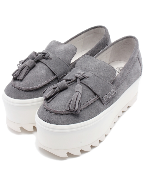 Jeffrey Campbell（ジェフリーキャンベル）の「厚底スリッポンローファー（その他シューズ・レディース・グレー/ネイビー/ワイン・36/38/37/39）」の2枚目の写真