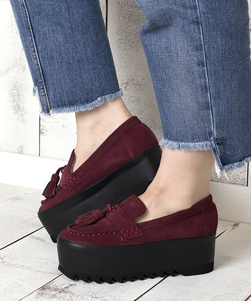 Jeffrey Campbell（ジェフリーキャンベル）の「厚底スリッポンローファー（その他シューズ・レディース・グレー/ネイビー/ワイン・36/38/37/39）」の12枚目の写真