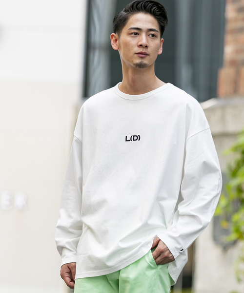 London Denim(ロンドンデニム)の「空紡糸コットン / オーバーサイズ ロングスリーブT バックプリント(Tシャツ/カットソー)」|ホワイト