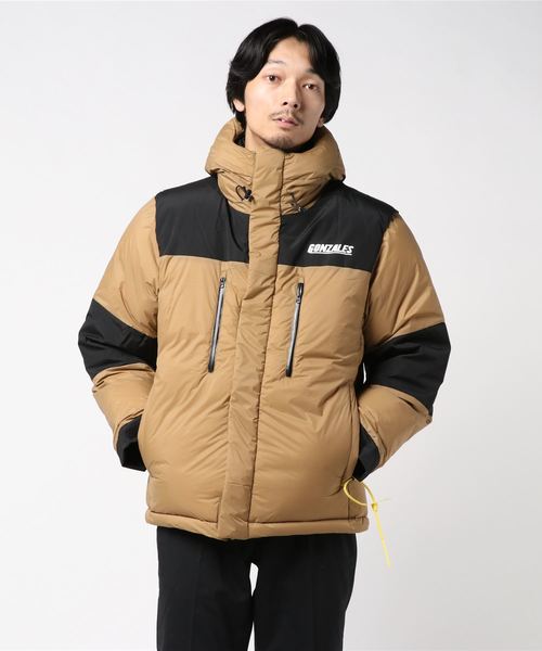 Mark Gonzales（マーク・ゴンザレス）の「Mark Gonzales/マークゴンザレス　HOODED PUFFY JACKET（ナイロンジャケット・メンズ・ブラック/ベージュ/パープル/カーキ・MEDIUM/X-LARGE/LARGE）」の3枚目の写真