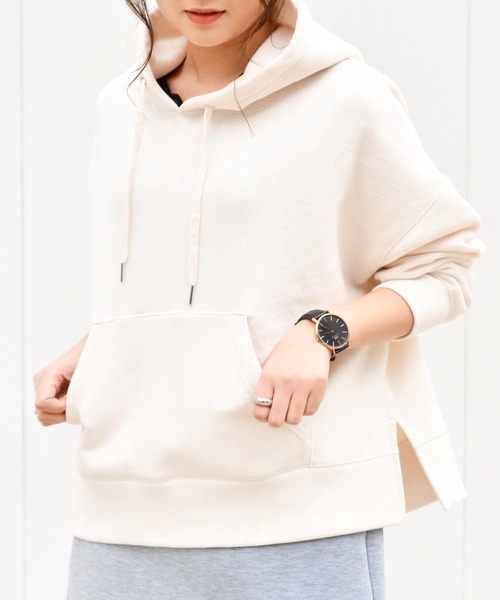 Ambre Neige(アンブルネージュ)の「春パーカー/フーディ/スウェットパーカー/春の新作/【WEB/EC限定商品】(パーカー)」|オフホワイト