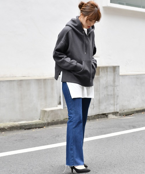 Ambre Neige（アンブルネージュ）の「フーディーパーカー／【WEB/EC限定商品】（パーカー・レディース・モカ/グレー系その他/ピンクベージュ/オフホワイト・FREE）」の5枚目の写真