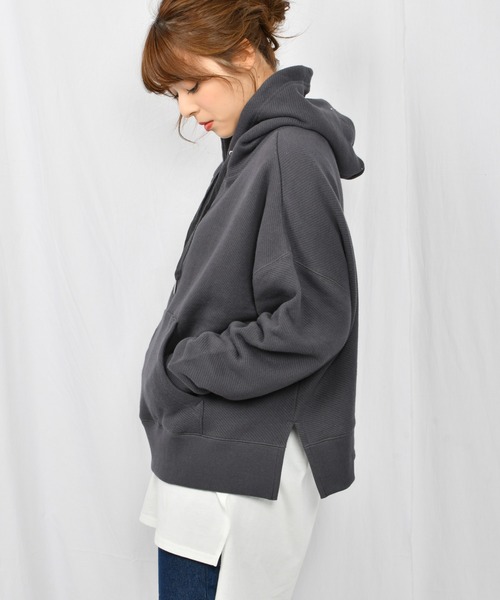 Ambre Neige（アンブルネージュ）の「フーディーパーカー／【WEB/EC限定商品】（パーカー・レディース・モカ/グレー系その他/ピンクベージュ/オフホワイト・FREE）」の7枚目の写真