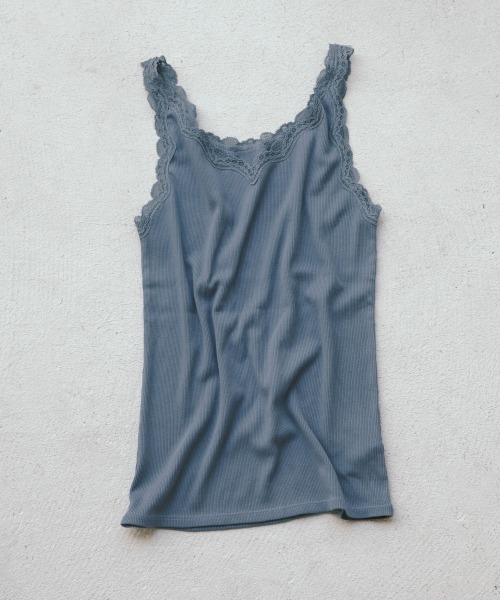 PAGEBOY（ページボーイ）の「2wayレースキャミソール（キャミソール・レディース・ホワイト/ライトグレー/ブラック/ブルー系その他・FREE）」の4枚目の写真