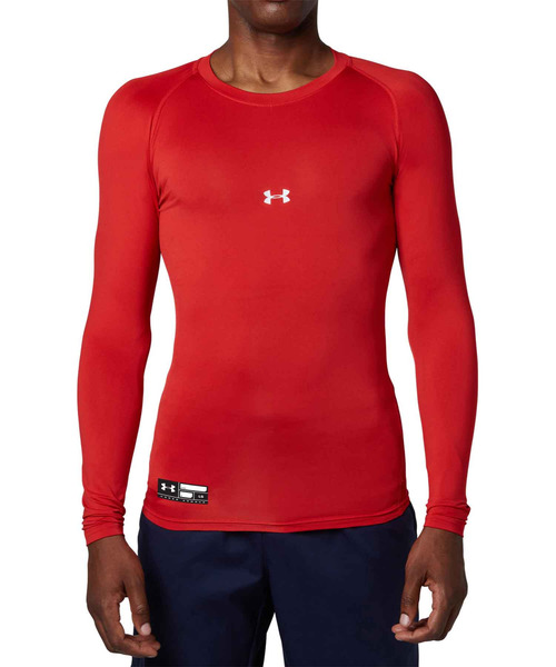 UNDER ARMOUR(アンダーアーマー)の「UAヒートギアアーマー コンプレッション ロングスリーブ クルーネック シャツ(ベースボール/メンズ)(Tシャツ/カットソー・メンズ・ホワイト/ブラック/ネイビー/ロイヤルブルー/レッド/ブルー・MD/XL/LG/XXL/SM/3XL)」の6枚目の写真