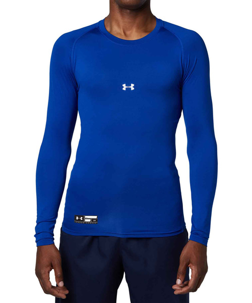 UNDER ARMOUR(アンダーアーマー)の「UAヒートギアアーマー コンプレッション ロングスリーブ クルーネック シャツ(ベースボール/メンズ)(Tシャツ/カットソー・メンズ・ホワイト/ブラック/ネイビー/ロイヤルブルー/レッド/ブルー・MD/XL/LG/XXL/SM/3XL)」の5枚目の写真