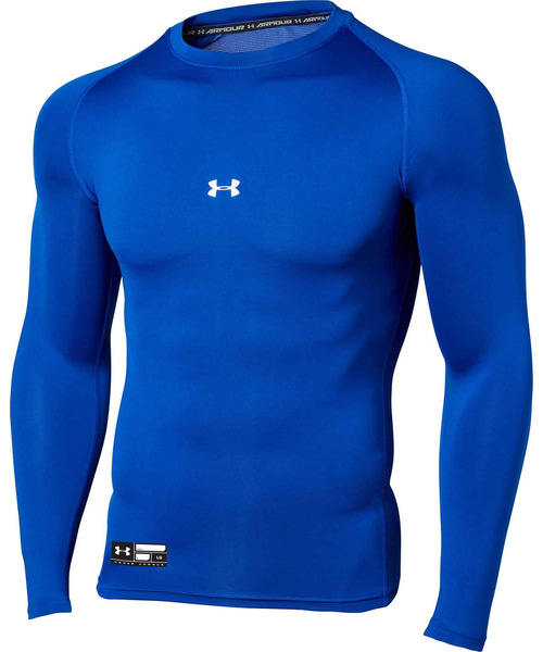 UNDER ARMOUR(アンダーアーマー)の「UAヒートギアアーマー コンプレッション ロングスリーブ クルーネック シャツ(ベースボール/メンズ)(Tシャツ/カットソー・メンズ・ホワイト/ブラック/ネイビー/ロイヤルブルー/レッド/ブルー・MD/XL/LG/XXL/SM/3XL)」の13枚目の写真