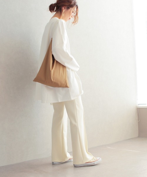 reca(レカ)の「センタープレス セミフレアパンツ(その他パンツ・レディース・ブラック/ベージュ/アイボリー・FREE)」の21枚目の写真