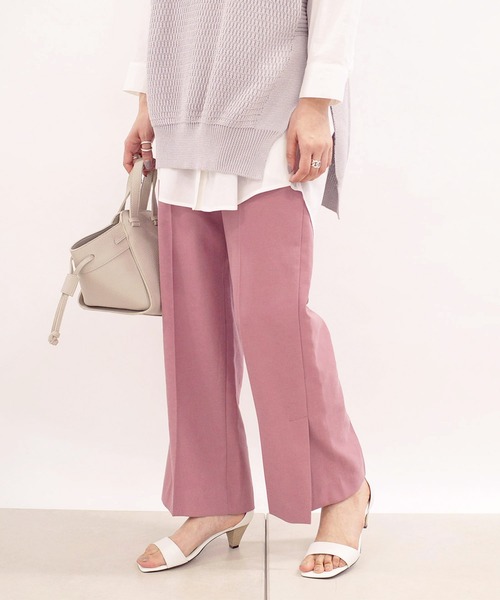 DouDou（ドゥドゥ）の「サイドスリットパンツ2（その他パンツ・レディース・ピンク/ベージュ/グリーン・36/38）」の3枚目の写真