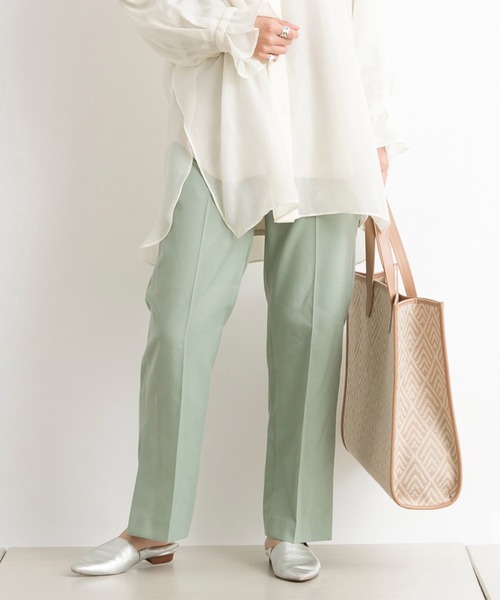 DouDou（ドゥドゥ）の「サイドスリットパンツ2（その他パンツ・レディース・ピンク/ベージュ/グリーン・36/38）」の2枚目の写真