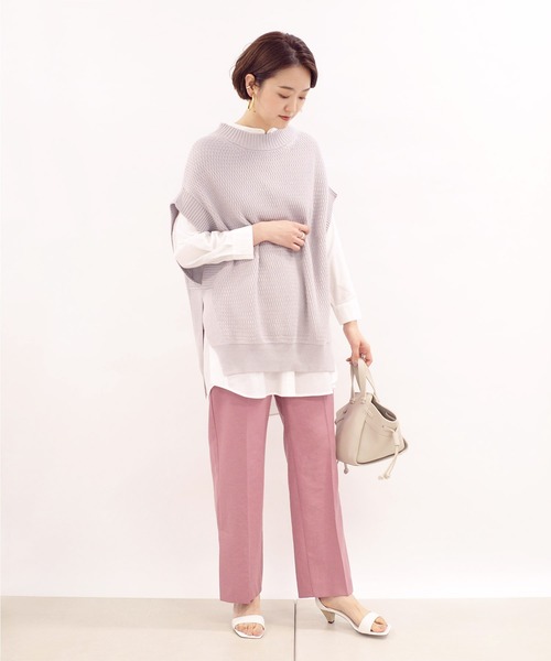 DouDou（ドゥドゥ）の「サイドスリットパンツ2（その他パンツ・レディース・ピンク/ベージュ/グリーン・36/38）」の14枚目の写真