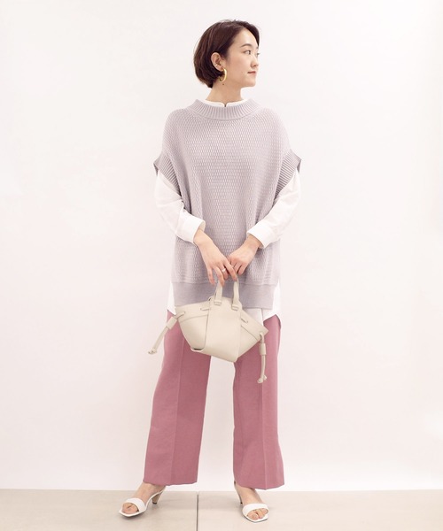 DouDou（ドゥドゥ）の「サイドスリットパンツ2（その他パンツ・レディース・ピンク/ベージュ/グリーン・36/38）」の18枚目の写真