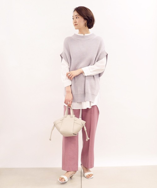 DouDou（ドゥドゥ）の「サイドスリットパンツ2（その他パンツ・レディース・ピンク/ベージュ/グリーン・36/38）」の17枚目の写真