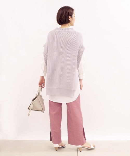 DouDou（ドゥドゥ）の「サイドスリットパンツ2（その他パンツ・レディース・ピンク/ベージュ/グリーン・36/38）」の16枚目の写真