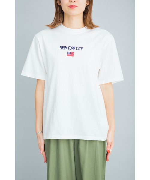 prose verse(プロズヴェール)の「《WEB限定》NYC刺繍ロゴTシャツ(Tシャツ/カットソー・レディース・ブラック/ホワイト・フリ-)」の8枚目の写真
