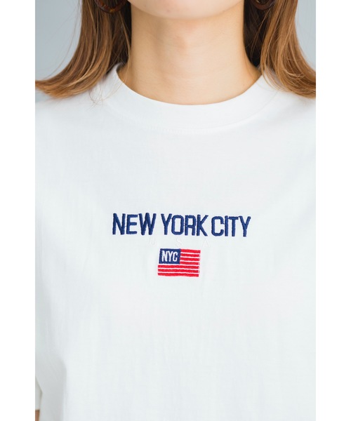 prose verse(プロズヴェール)の「《WEB限定》NYC刺繍ロゴTシャツ(Tシャツ/カットソー・レディース・ブラック/ホワイト・フリ-)」の11枚目の写真