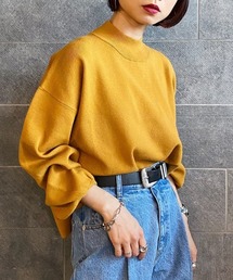 PAGEBOY | 【WEB限定アイテム】ハイネックボリュームニット（ボリューム袖）(ニット/セーター)