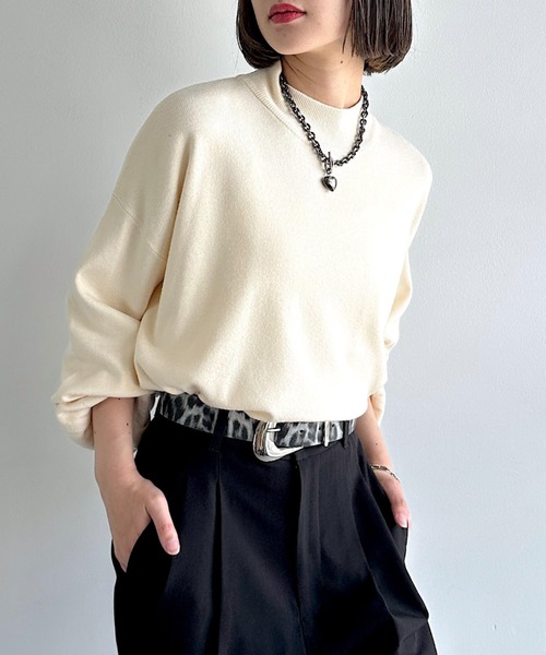 自宅で洗える！〉WEB限定アイテム / ハイネックボリュームニット