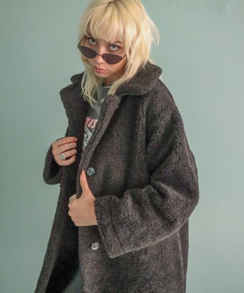 シャギーボアコートアウターロング SHAGGIE(シャギー)の「ボアロングコート(その他アウター