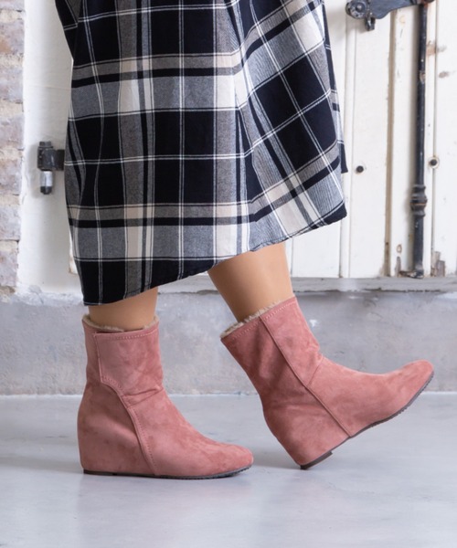 セール 制菌防臭加工インソール付ニュアンスカラーインヒールショートブーツ ブーツ Noubel Voug Relax ヌーベルヴォーグリラックス のファッション通販 Zozotown