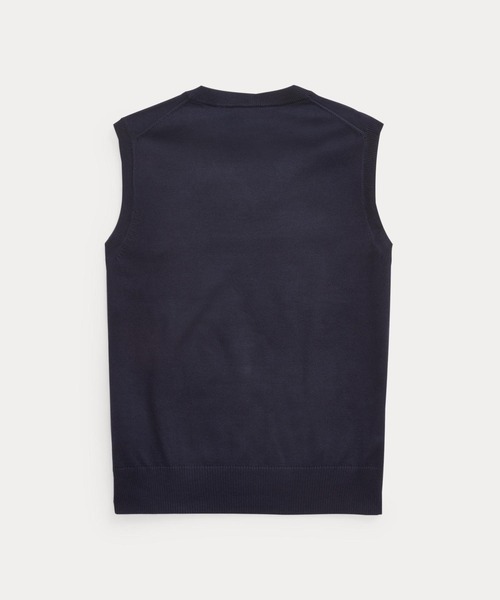 POLO RALPH LAUREN CHILDRENSWEAR(ポロ ラルフ ローレン チルドレンズウェア)の「コットン Vネック セーター ベスト(ベスト・キッズ・ネイビー系1・SMALL/MEDIUM/LARGE/X-LARGE)」の4枚目の写真