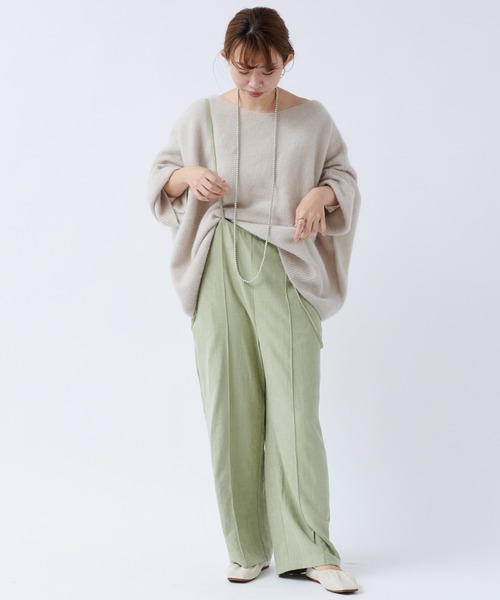 DouDou（ドゥドゥ）の「フォックスウールチュニック（ニット/セーター・レディース・グレイッシュベージュ/サックスブルー/レモンイエロー・FREE）」の22枚目の写真