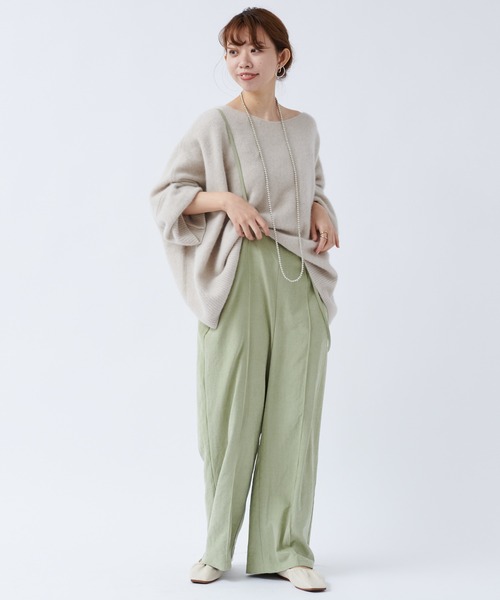 DouDou（ドゥドゥ）の「フォックスウールチュニック（ニット/セーター・レディース・グレイッシュベージュ/サックスブルー/レモンイエロー・FREE）」の6枚目の写真