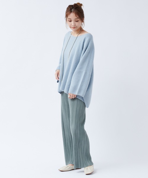 DouDou（ドゥドゥ）の「フォックスウールチュニック（ニット/セーター・レディース・グレイッシュベージュ/サックスブルー/レモンイエロー・FREE）」の14枚目の写真