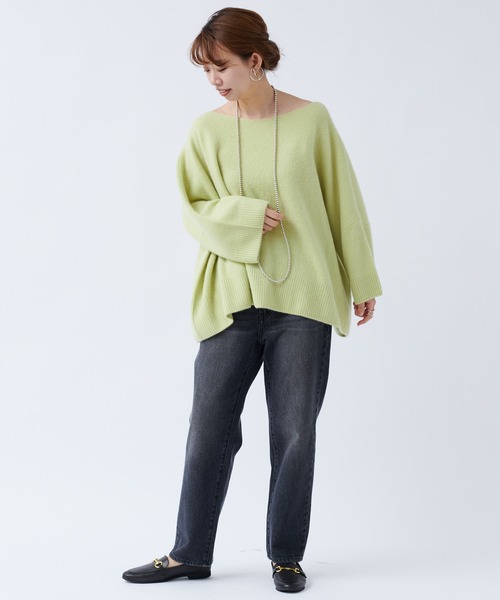 DouDou（ドゥドゥ）の「フォックスウールチュニック（ニット/セーター・レディース・グレイッシュベージュ/サックスブルー/レモンイエロー・FREE）」の17枚目の写真