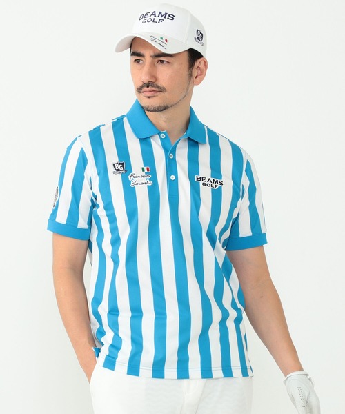 BEAMS GOLF PURPLE LABEL/ タラッティ ストライプ ポロシャツ