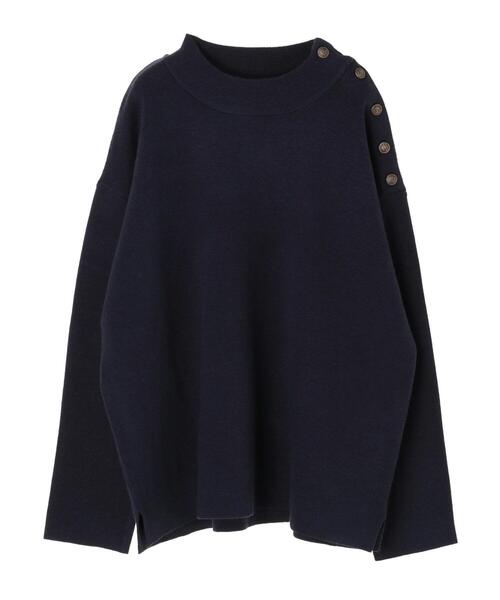 CRAFT STANDARD BOUTIQUE(クラフトスタンダードブティック)の「ショルダーボタンニットプルオーバー●*(ニット/セーター・レディース・ネイビー/アイボリー/モカ/グレー系その他4/ブルー系その他2/イエロー系その他2・M/L)」の9枚目の写真