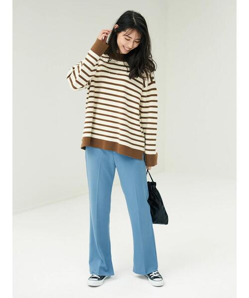 CRAFT STANDARD BOUTIQUE(クラフトスタンダードブティック)の「ショルダーボタンニットプルオーバー●*(ニット/セーター・レディース・ネイビー/アイボリー/モカ/グレー系その他4/ブルー系その他2/イエロー系その他2・M/L)」の13枚目の写真