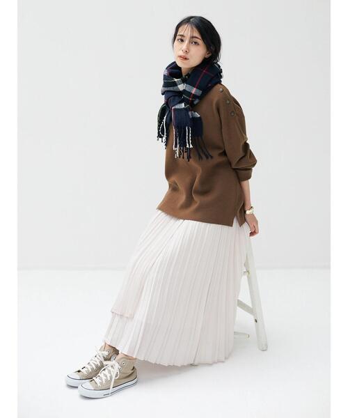 CRAFT STANDARD BOUTIQUE(クラフトスタンダードブティック)の「ショルダーボタンニットプルオーバー●*(ニット/セーター・レディース・ネイビー/アイボリー/モカ/グレー系その他4/ブルー系その他2/イエロー系その他2・M/L)」の15枚目の写真
