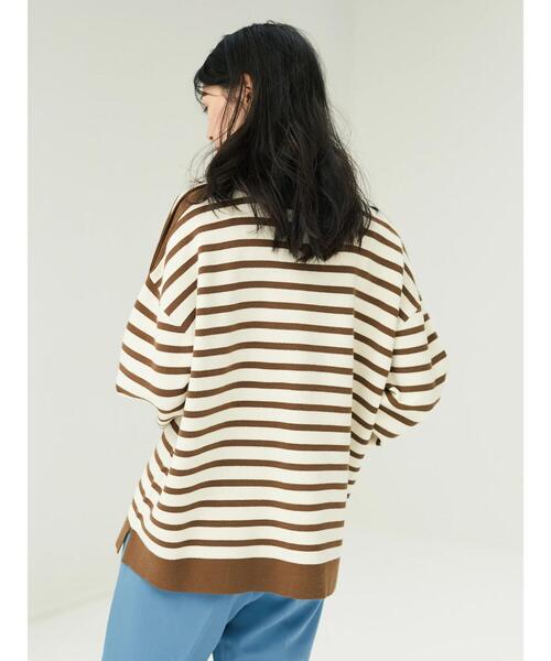 CRAFT STANDARD BOUTIQUE(クラフトスタンダードブティック)の「ショルダーボタンニットプルオーバー●*(ニット/セーター・レディース・ネイビー/アイボリー/モカ/グレー系その他4/ブルー系その他2/イエロー系その他2・M/L)」の18枚目の写真