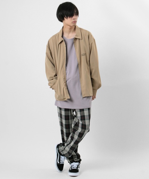 バックプリント イラスト アート ジャケット シャツジャケット ブルゾン スイングトップ