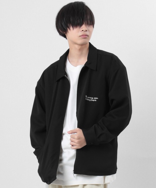 バックプリント イラスト アート ジャケット シャツジャケット ブルゾン スイングトップ