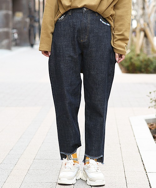 チチカカ(チチカカ)の「ヴィンテージパッチデニムパンツ(デニムパンツ・レディース・ホワイト/インディゴブルー・SMALL/MEDIUM/LARGE)」の6枚目の写真