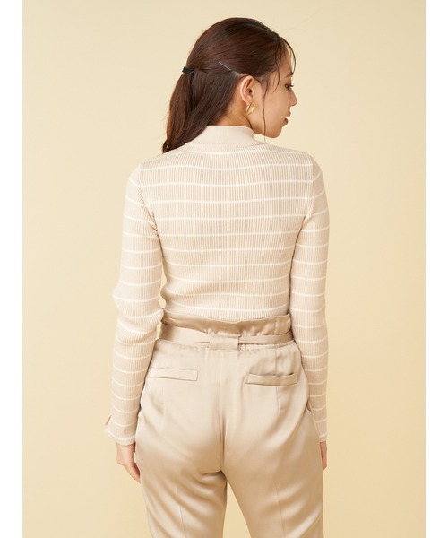 ROYAL PARTY（ロイヤルパーティー）の「(エコヴェロ)洗えるニットプチハイトップス（ニット/セーター・レディース・マルチ/ブラック/オフホワイト/パープル/グリーン・FREE）」の11枚目の写真