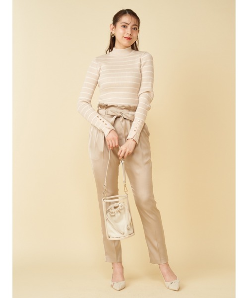 ROYAL PARTY（ロイヤルパーティー）の「(エコヴェロ)洗えるニットプチハイトップス（ニット/セーター・レディース・マルチ/ブラック/オフホワイト/パープル/グリーン・FREE）」の13枚目の写真