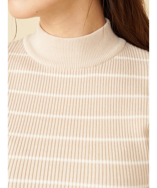 ROYAL PARTY（ロイヤルパーティー）の「(エコヴェロ)洗えるニットプチハイトップス（ニット/セーター・レディース・マルチ/ブラック/オフホワイト/パープル/グリーン・FREE）」の8枚目の写真