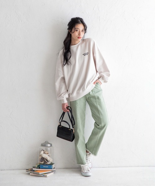 Mysa&Liina(ミーサリーナ)の「ボーイズプリントプルオーバー(Tシャツ/カットソー・レディース・チャコールグレー/グレイッシュベージュ/キナリ・M)」の5枚目の写真