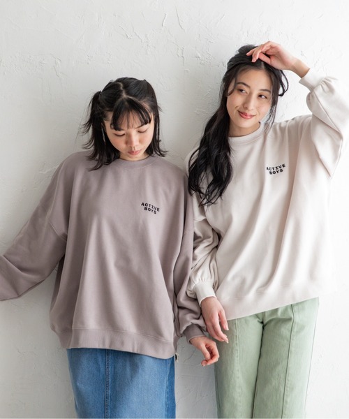 Mysa&Liina(ミーサリーナ)の「ボーイズプリントプルオーバー(Tシャツ/カットソー・レディース・チャコールグレー/グレイッシュベージュ/キナリ・M)」の8枚目の写真