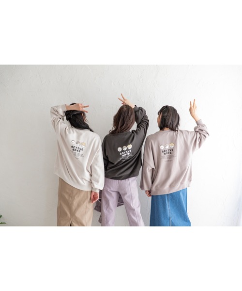 Mysa&Liina(ミーサリーナ)の「ボーイズプリントプルオーバー(Tシャツ/カットソー・レディース・チャコールグレー/グレイッシュベージュ/キナリ・M)」の13枚目の写真