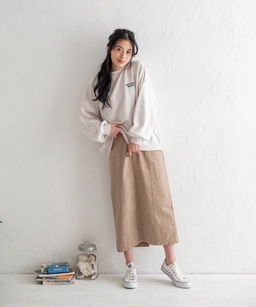 Mysa&Liina(ミーサリーナ)の「ボーイズプリントプルオーバー(Tシャツ/カットソー・レディース・チャコールグレー/グレイッシュベージュ/キナリ・M)」の14枚目の写真