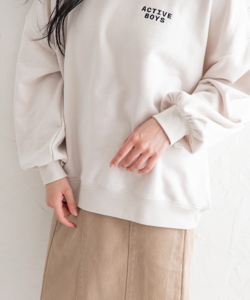 Mysa&Liina(ミーサリーナ)の「ボーイズプリントプルオーバー(Tシャツ/カットソー・レディース・チャコールグレー/グレイッシュベージュ/キナリ・M)」の22枚目の写真