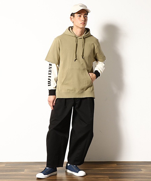 Purple&Yellow（パープルアンドイエロー）の「ワイド　テーパードパンツ（その他パンツ・メンズ・ブラック/ベージュ・SMALL/MEDIUM/LARGE/X-SMALL）」の6枚目の写真